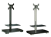 Sanus Floor Mount Flat Panel TV Stand-Small Black or Silver & Black Finish