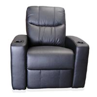 Lovan Gallant Theater Seats Single Full Chair Black Leather