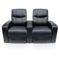 Lovan Gallant Theater 2-Seater Black Leather