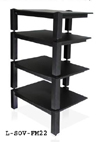 Lovan Sovereign 4-Tier HiFi Rack Black Frame with Boards