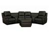 Home Theater Seating Curved Row of 4 Black