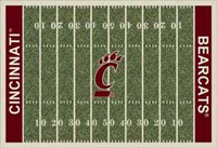 Cincinnati Bearcats College Football Field Rug