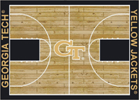 Georgia Tech Yellow Jackets Basketball Court Rug