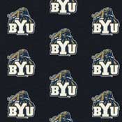 Brigham Young Cougars College Team Logo Rug