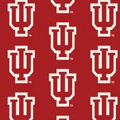 Indiana Hoosiers College Team Logo Rug (repeated logo)